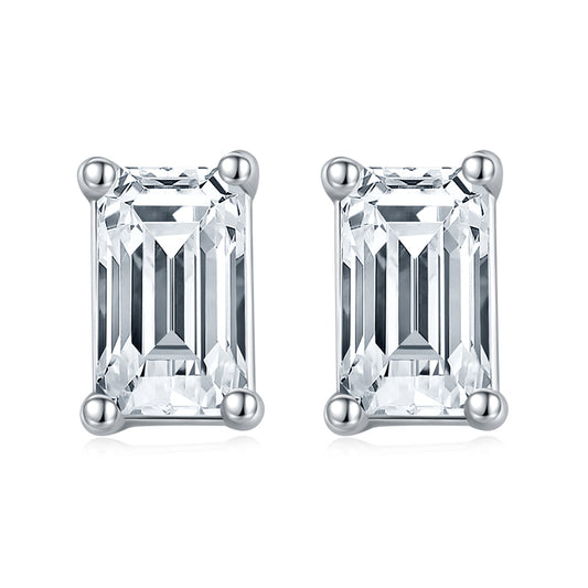 classic rectangular stud earrings