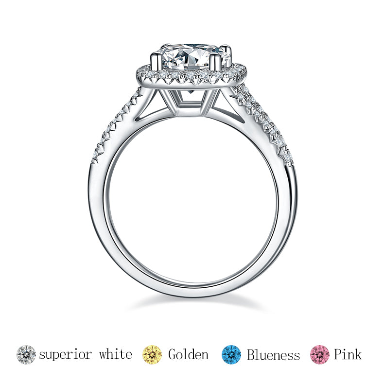 double shank square bezel ring