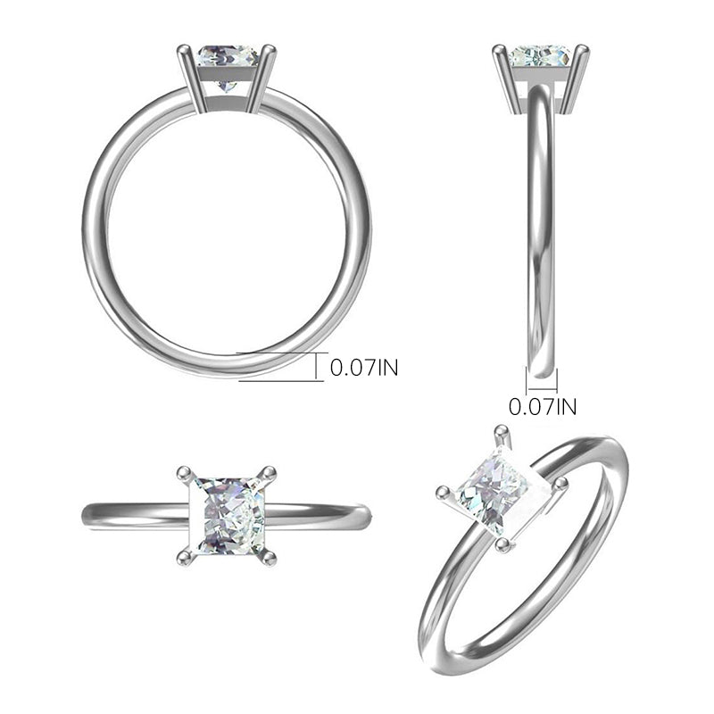 square-cut prong setting ring