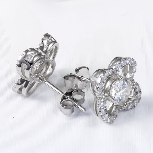 four-leaf clover stud earrings