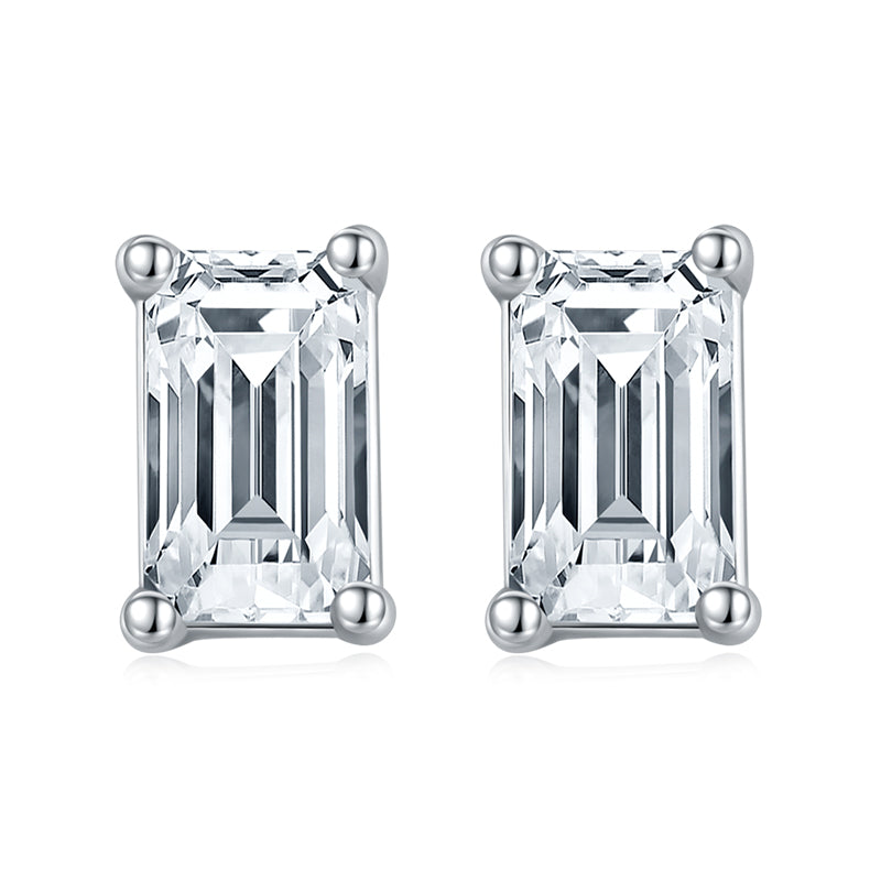 classic rectangular stud earrings